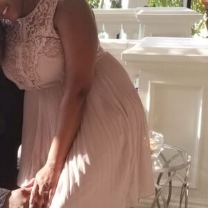 H&M Elegant Lace Wedding Dress in Blush Pink